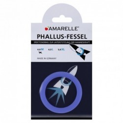 AMARELLE Phallus-Fessel, Latex Cockring, M, blue, - TOYS