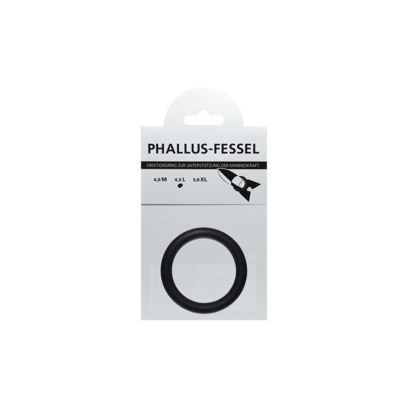 AMARELLE Phallus-Fessel, Latex Cockring, L, black - TOYS